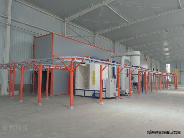 河北滤芯器静电喷粉线安装完成